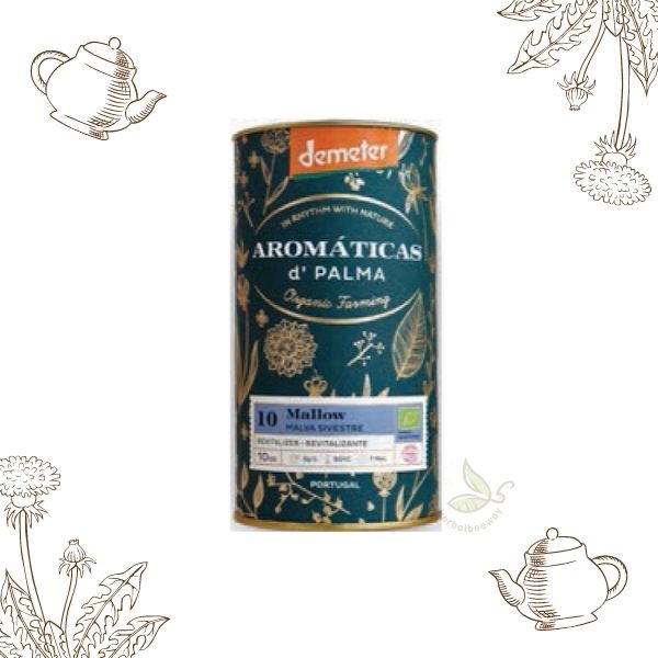 infusão-Mallow-de-Malva Silvestre Infusão Malva SIlvestre Aromáticas de Palma